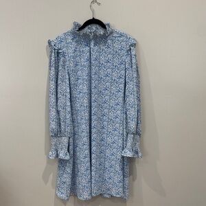 Pomander Place Blue Floral Long Sleeve Dress